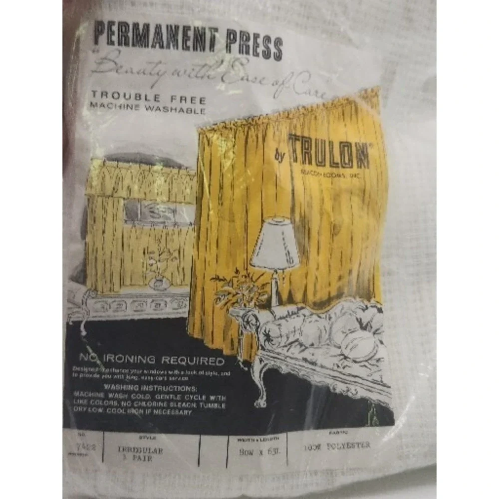 Vintage Trulon Curtains Panel 80